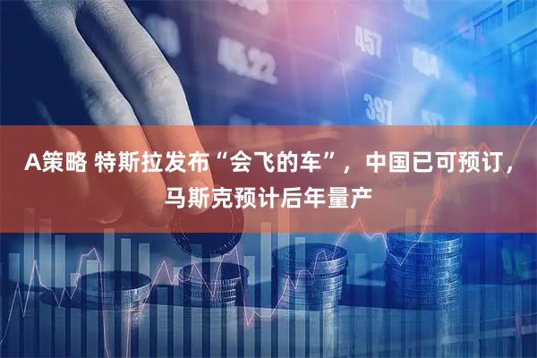 A策略 特斯拉发布“会飞的车”,中国已可预订,马斯克预计后年量产