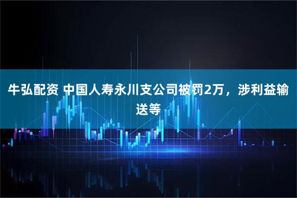 牛弘配资 中国人寿永川支公司被罚2万，涉利益输送等